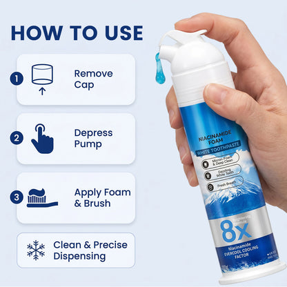 Insideefy"8X NiacinamideFoaming WhiteningToothpaste