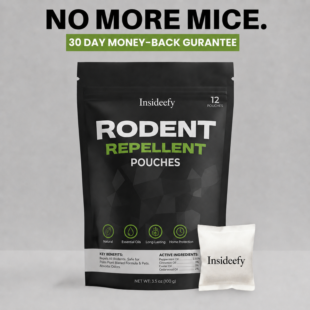 Natural Rodent Repellent Pouches