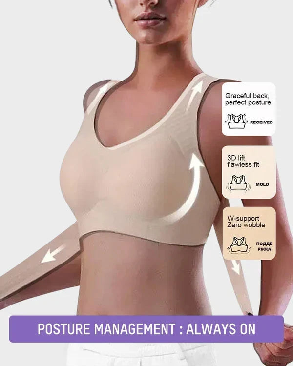 LAST DAY PROMOTION - 50% OFF Front Closure Cross-Back Wireless Posture Bra