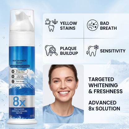 Insideefy"8X NiacinamideFoaming WhiteningToothpaste